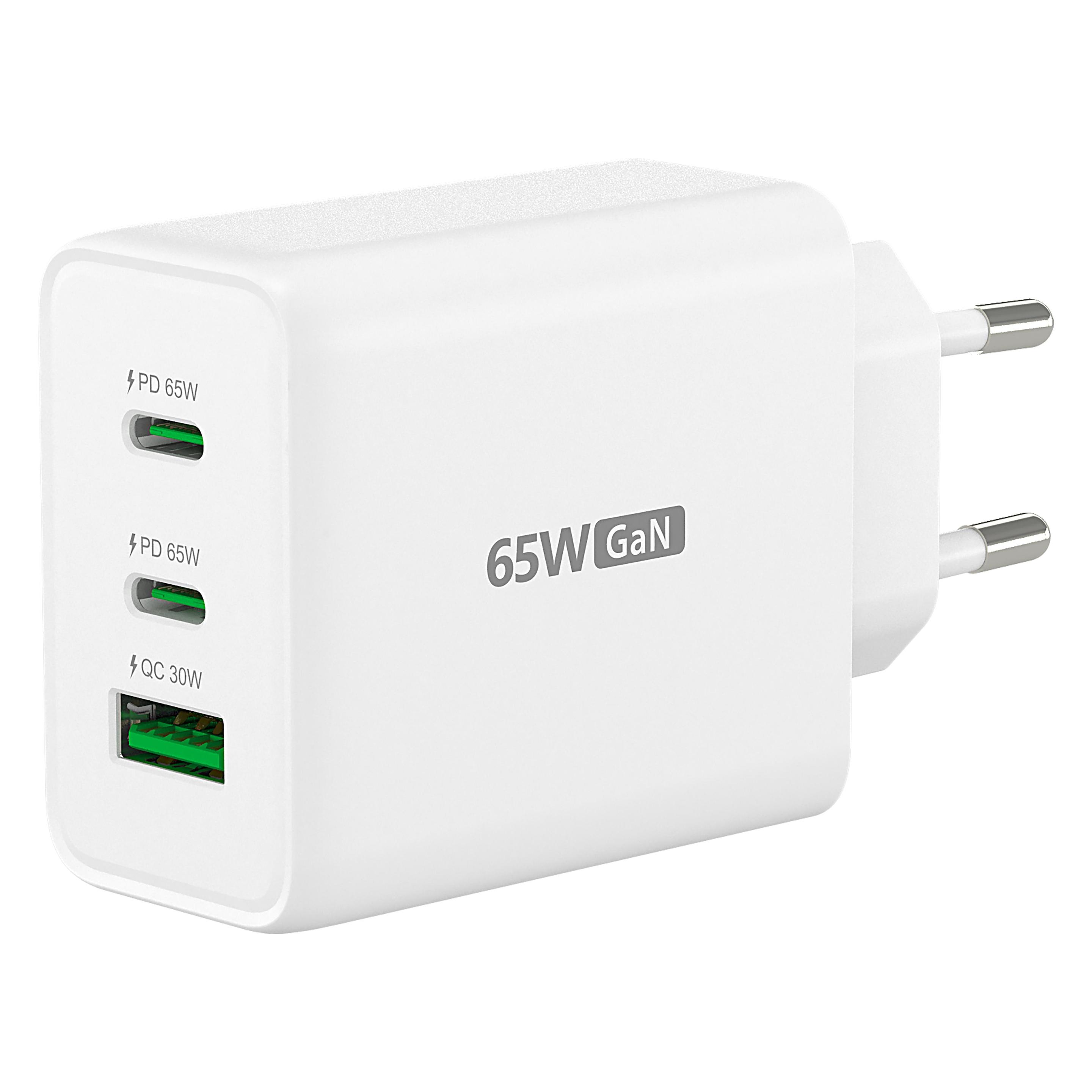 j5Create 65W GAN USB-C 3-PORT CHARGER EU (65 W, 3 Ports) (JUP3365E)
