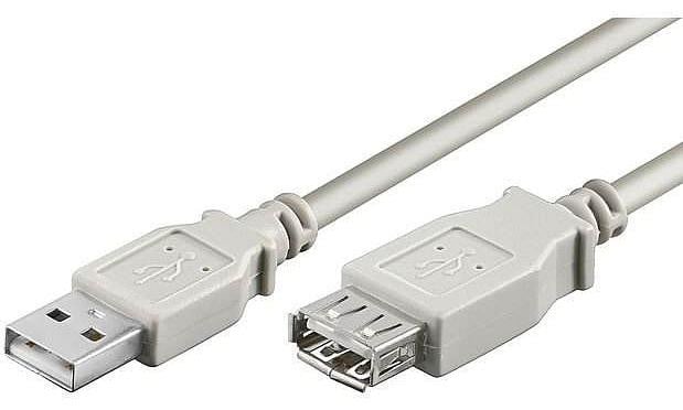 PremiumCord KUPAA02 USB A naar USB A kabel, USB 2.0, 0,2 meter, grijs