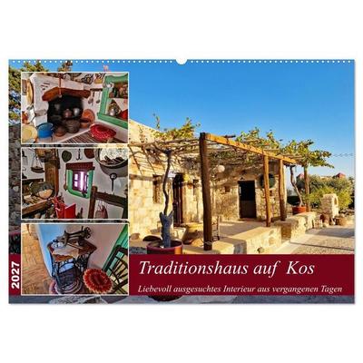 Traditionshaus auf Kos (Wandkalender 2027 DIN A2 quer), CALVENDO Monatskalender