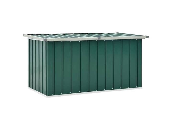 Grand Coffre de jardin PARAJIE Moderne Coffre de rangement de jardin Vert 129x67x65 cm@752236