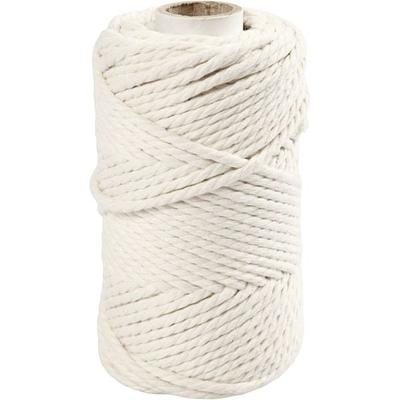 Creativ Company Macramé-Kordel Macramé-Kordel, Naturweiß, L 198 m, D 2 mm, 330 g/ 1 Rolle Makramee