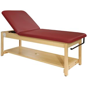 Teqler Behandlungsliege T146713, aus Holz, burgund, 2 Zone, Liegehöhe 67cm, Kopfteil verstellbar, bis 227 kg