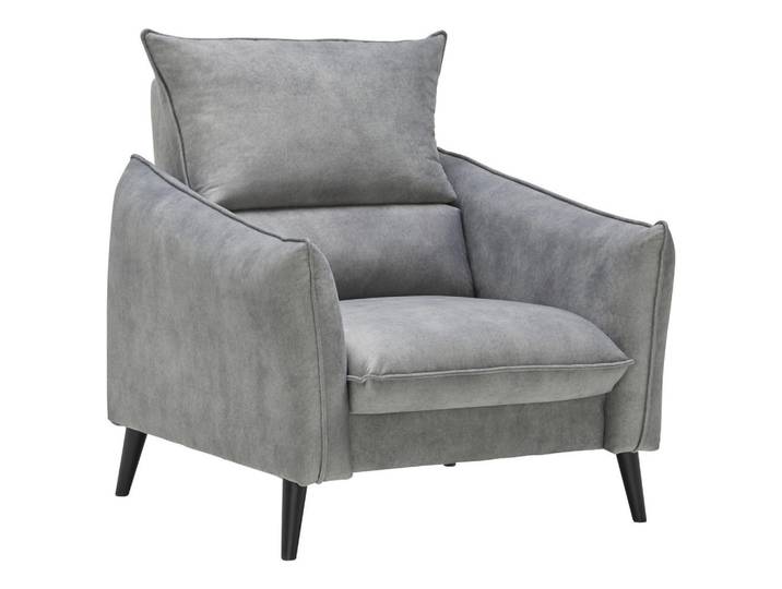 Carryhome Sessel, Grau, Holz, Kiefer, massiv, Füllung: Silikon, 96x98x100 cm, Stoffauswahl, Wohnzimmer, Sessel, Sonstige Sessel