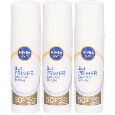 Nivea Sun UV Specialist 2in1 Primer Daily Fluid LSF 50+ 30ml x3 3x30 ml