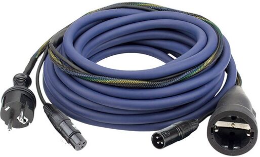 DAP Audio AUDIO Power-Signal Schuko Verl. 20m, BLAU