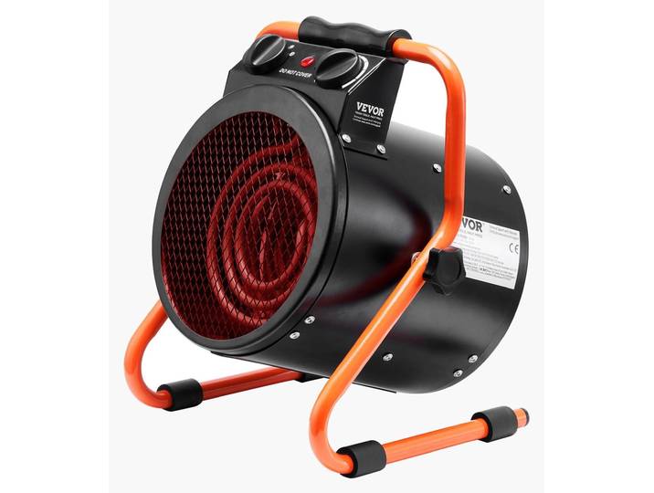 VEVOR Chauffage de serre 2000 W chauffage rapide avec protection contre la surchauffe réglage à 2 vitesses chauffage de la tente de croissance aérotherme électrique pour serre espace fleurs lieu de travail IP24