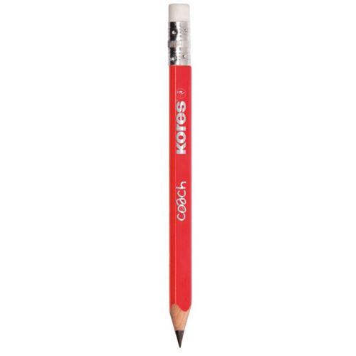 Kores COACH Bleistifte HB rot mit Radierer, 12 St.