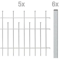 Alberts® Zaun-Grundset Madrid,fvz,z.Aufschr.,Länge:10 m,Höhe:985 mm 507770