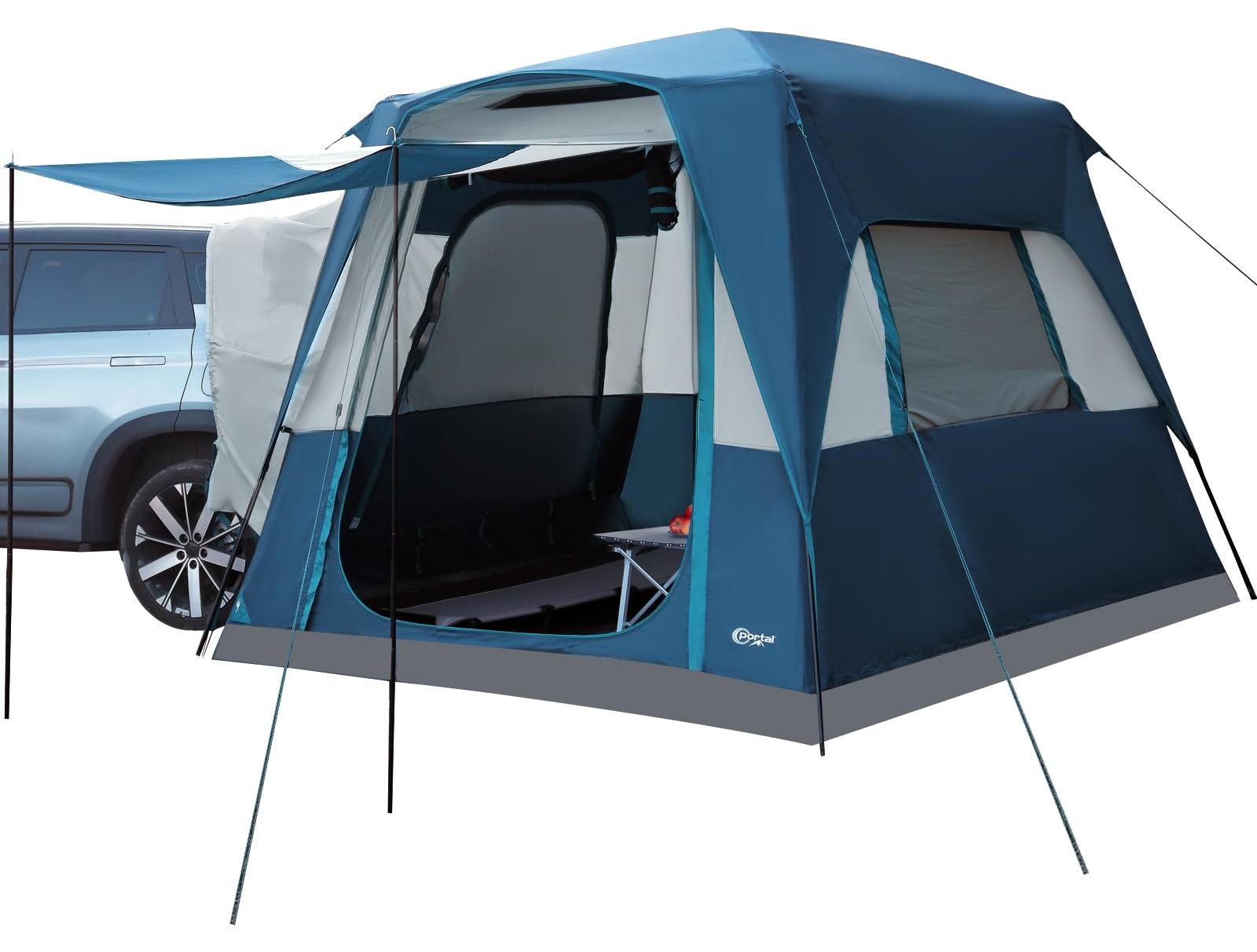 Autotent - Zelt für 5 Personen - Wasserdicht - 304,8 x 243,8 x 219,5 cm - Mit Veranda und Gepäckzelt