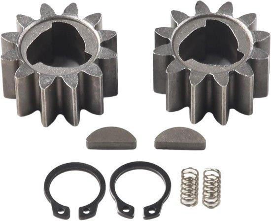 Aandrijfwiel Onderdelen Set - Complete 8-delige Reparatieset voor Voertuigen en Tuinmachines - Zilverkleurig