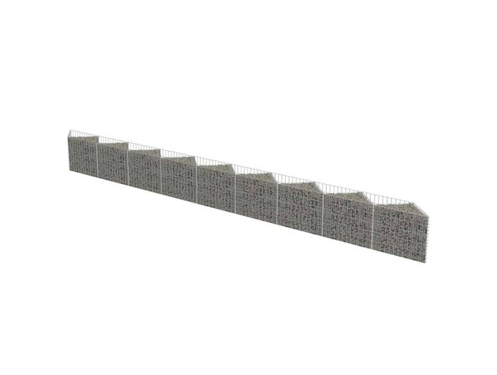 vidaXL Gabionenwand Verzinkter Stahl 630/30/50 Cm, Silberfarben, Metall, 30x50 cm, Gartenzubehör