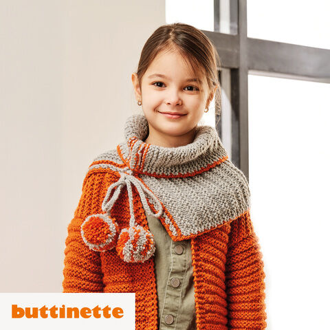 Strickanleitung – Loop mit Pompons aus Woll Butt Heidi