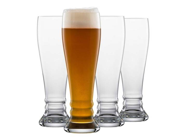 WEIZENBIERGLÄSER BAVARIA Beer Basic transparent 0,5 Liter 4er Set