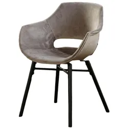 STUHL ZAJA Grau Velvet (1er-Set)