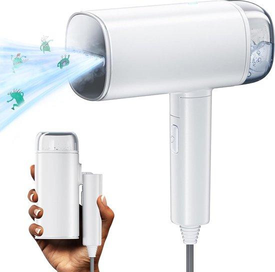 Handheld stoomapparaat voor kleding, wit, opvouwbaar en verticaal stomen