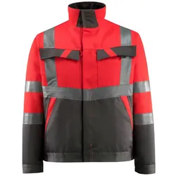 Warnschutz Jacke "FORSTER" Safe Light - S - rot/dunkelanthrazit