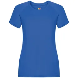 Fruit of the Loom Performance T Lady-Fit Damen T-Shirt Sport Shirt Fitness NEU, royal, XL