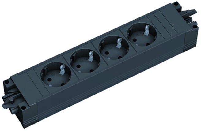 Bachmann Multiprise 906.18819 noire 4x prise avec terre (906.18819)