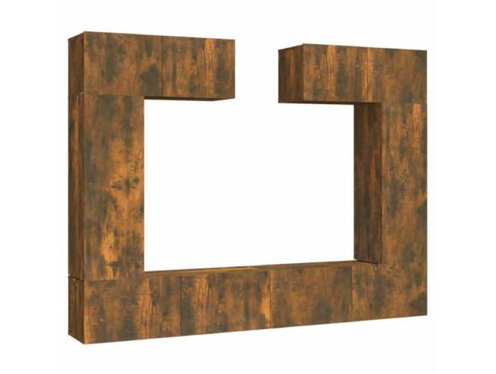 LKJephalotrope 6-tlg. TV-Schrank Set Hängend Räuchereiche Holzwerkstoff 6-teilige TV-Möbel Kombination für Wohnzimmer und Schlafzimmer, flexibel wandhängend mit viel Stauraum.