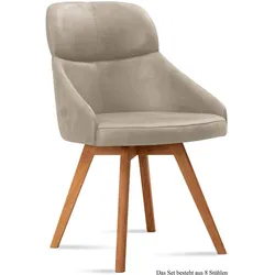 ESSZIMMERSTUHL (8er-Set) Donna 52x82x63 Eiche geölt/Natur