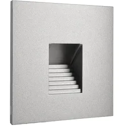 Deko-Light Zubehör für LED Wand-Einbauleuchte ALWAID 2 - Abdeckung ECKIG Stufe, Aluminium D-930486