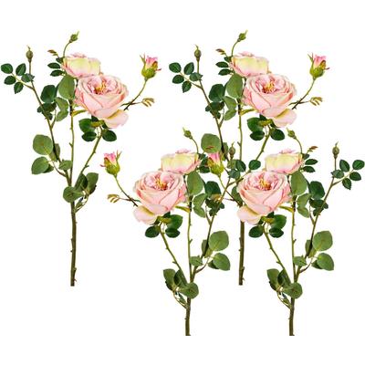 Kunstblume CREATIV GREEN, rosa, H:63cm, Kunststoff, Polyester, Kunstpflanzen, 4er Set