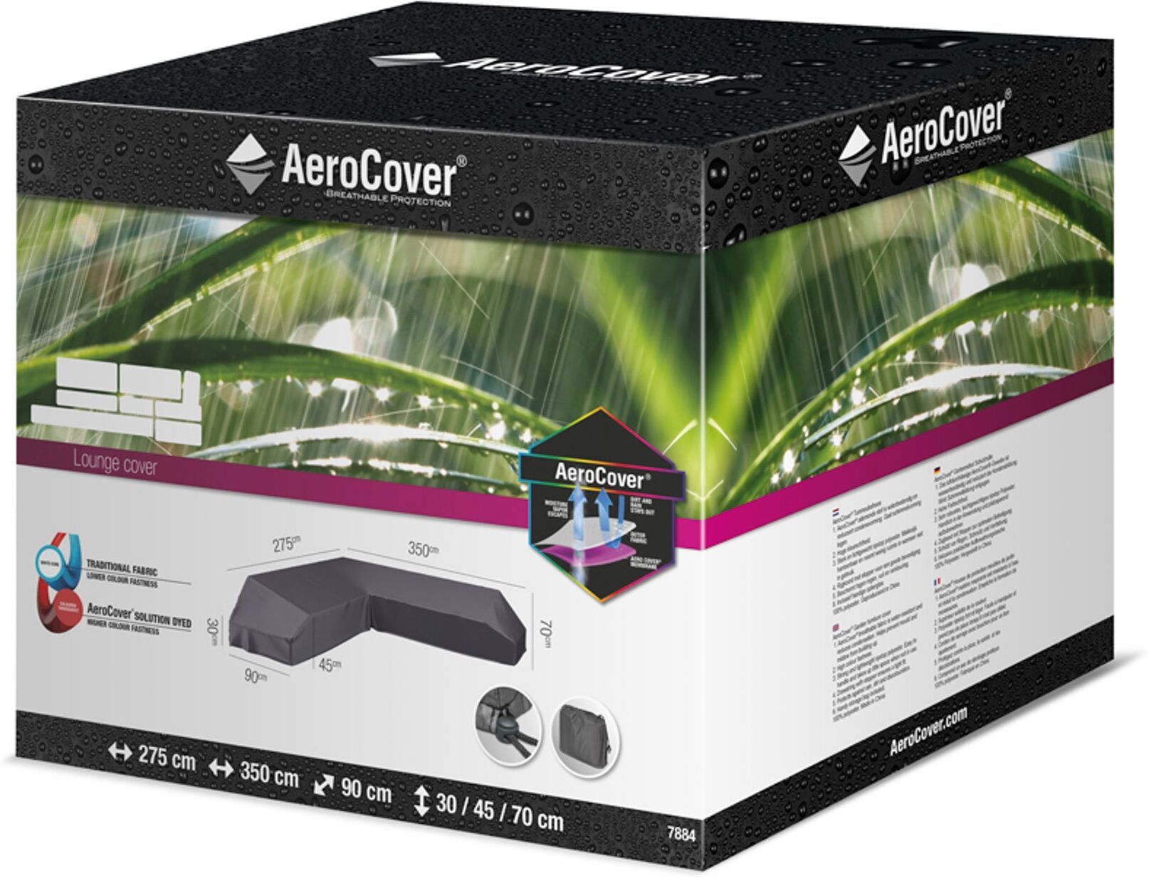 AeroCover - Left Hand Platform Cover 350x275x90xH30/45/70cm high