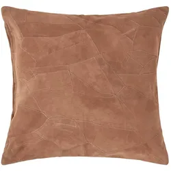 LEDERKISSEN Patchwork braun 45/45 cm