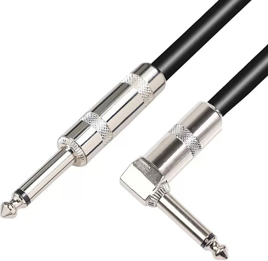 INF 6,35 mm Winkel auf Gerade Audiokabel - Stereo Instrumentenkabel für Gitarre, Bass, Keyboard 3 m