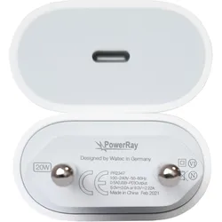 PowerRay Charger PRMHJE3, PR2347 (20 W, 1 Port), USB Ladegerät, Weiss