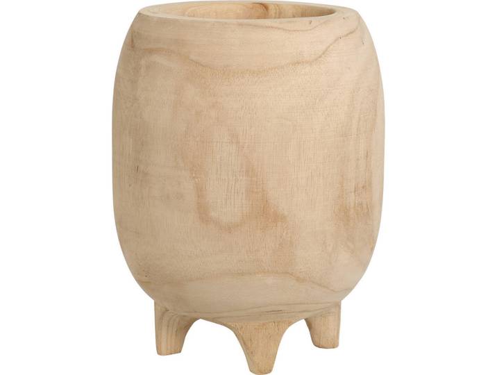 Blumentopf Holz 20 cm, Beige, 26 cm, Dekoration, Blumen & Blumentöpfe, Übertöpfe
