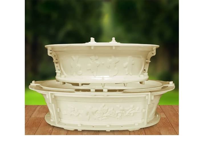 Pot de fleur en ciment européen narrond, colonne romaine, moule, composant de moule, plastique épaissi, acier, plastique, 80cm