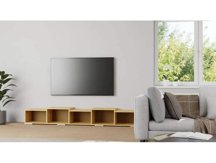 Asymmetrisches Sideboard nach Maß Buche Natur geölt