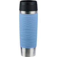 TRAVEL MUG Waves Grande Thermobecher hellblau/edelstahl, 0,5 Liter