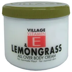 500ml Village Vitamin E Lemongrass Body Cream