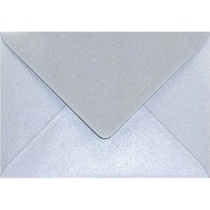 Netuno Briefumschläge Aster Metallic, silber, B6, ohne Fenster, nassklebend, 120g/m², 25 Stück