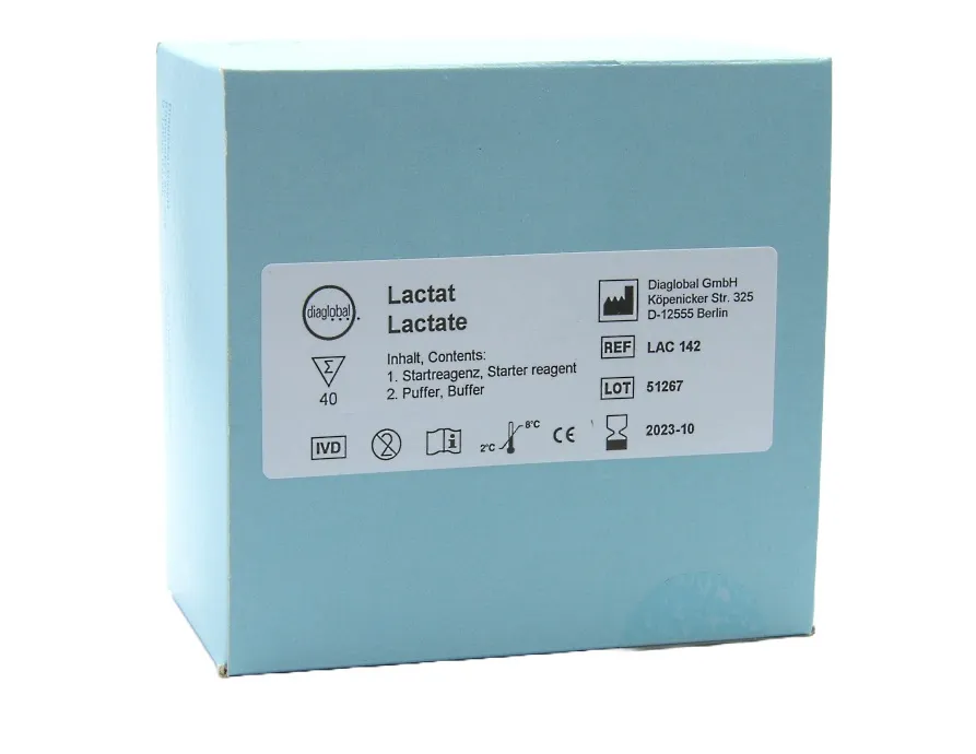 Diaglobal Lactat LAC 142 – Rundküvetten zur Lactatmessung, 40 Tests