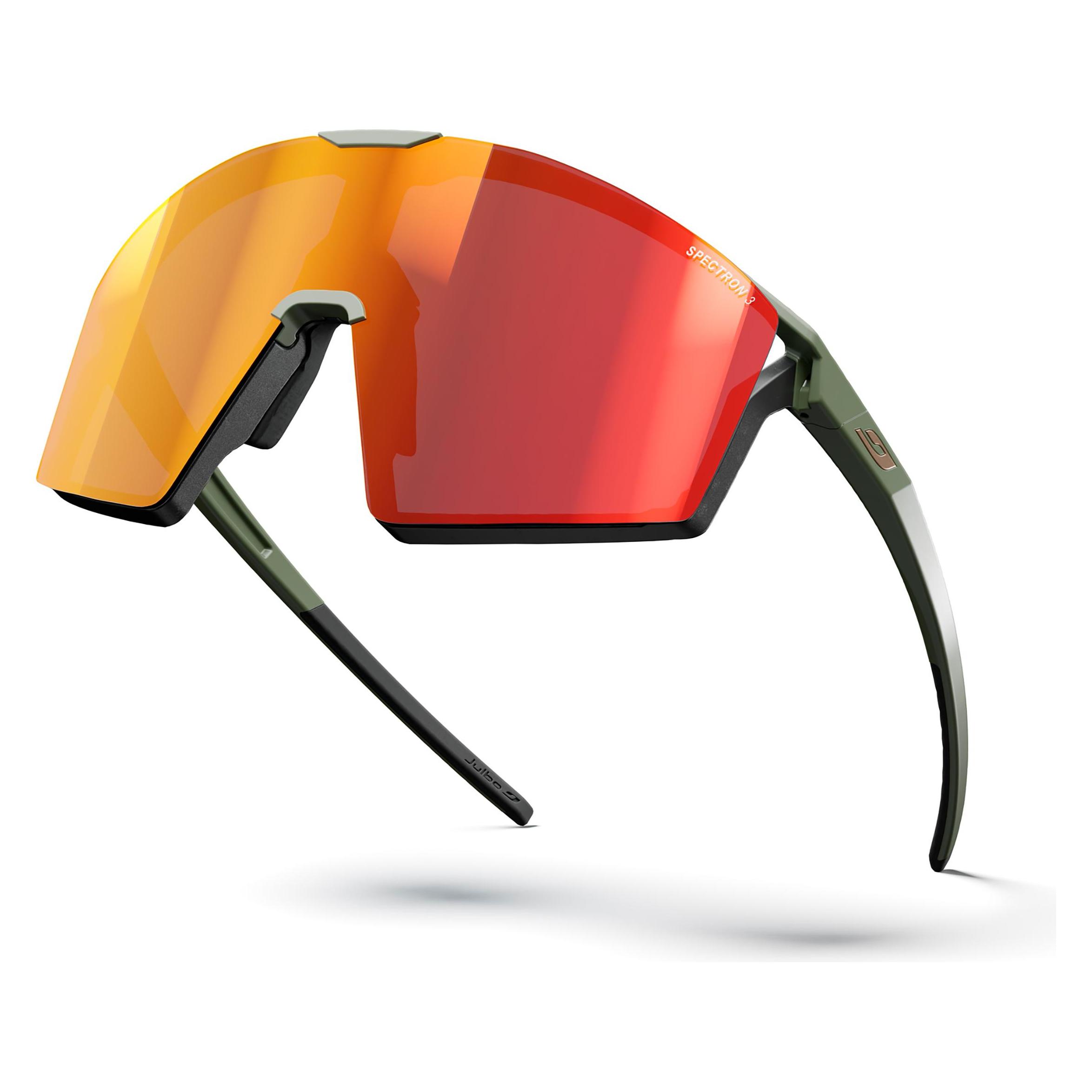 Julbo Sportbrille Edge (Green, grün army-schwarz, Khaki / Black / Smoke Grey, Matte Army / Black, Olive, Orange/rot, Red) (J5621145)