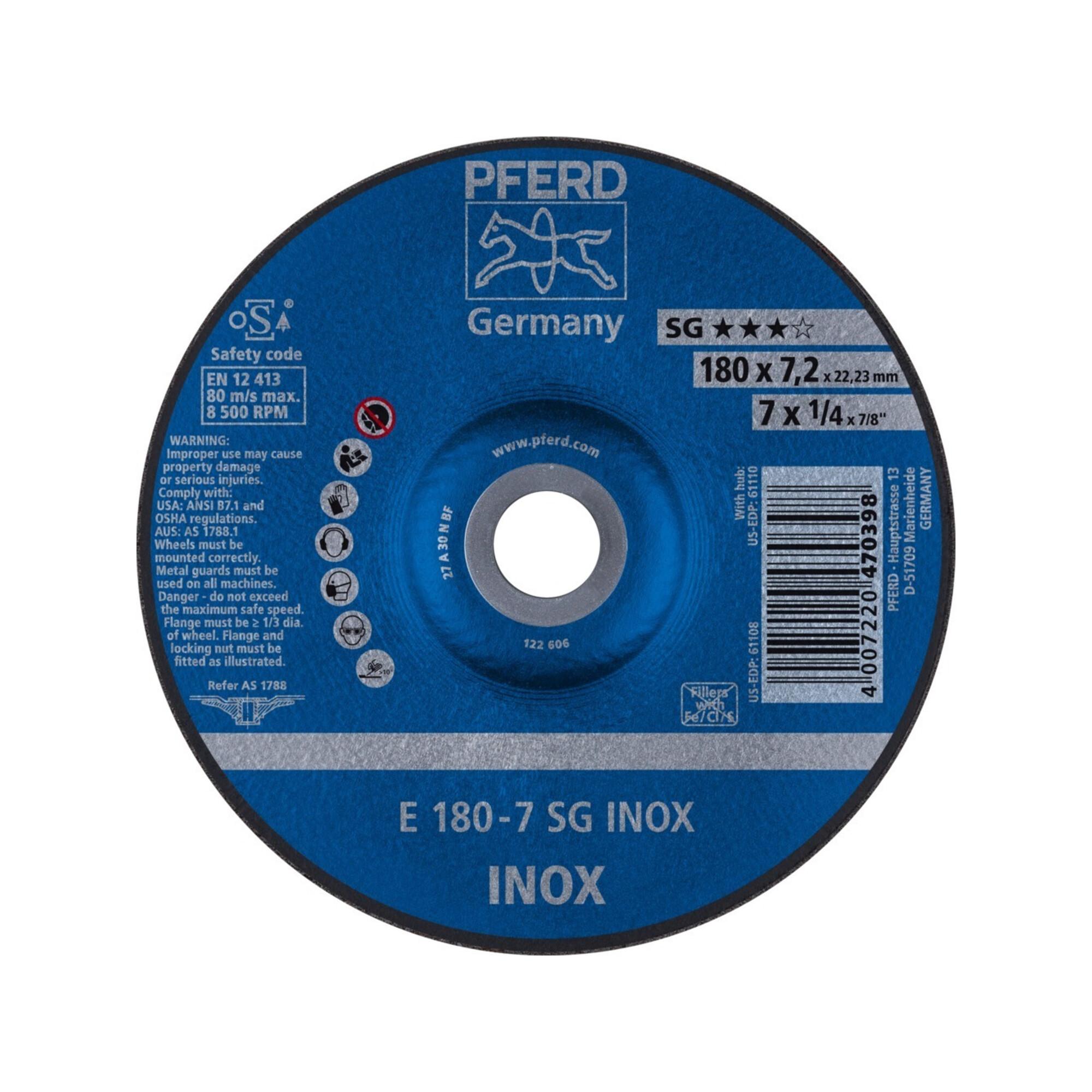 PFERD Schruppscheibe E 180-7 SG INOX (4007220470398)