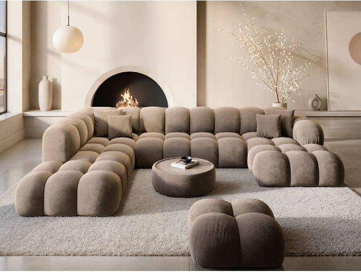 Wohnlandschaft Monteverde Lounge U-Form in Stoff