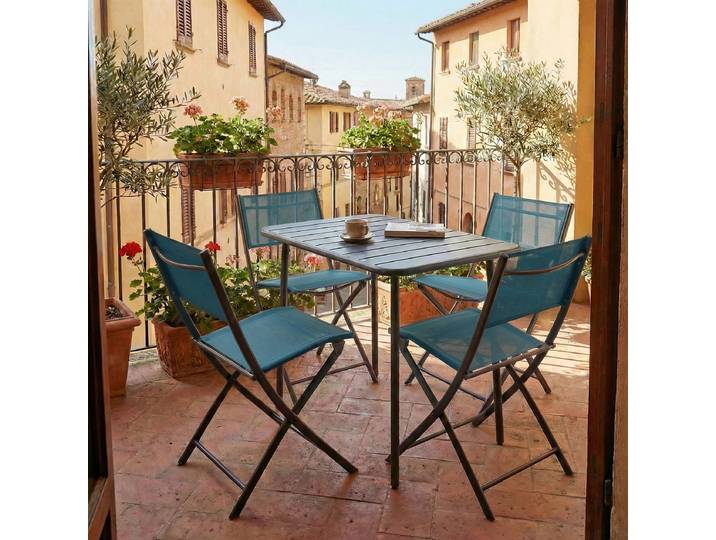 Sitzgruppe Sumila 80cm Blau/Blau