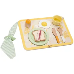 Classic World Vintage-Frühstücksset aus Holz mit Tablett, 13-tlg.