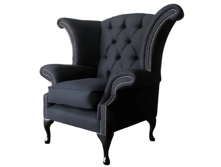 Xlmoebel Ohrensessel Gemütlicher Chesterfield-Sessel aus hochwertigem Textil (Chesterfield Ohrensessel - 353), Hergestellt in Europa
