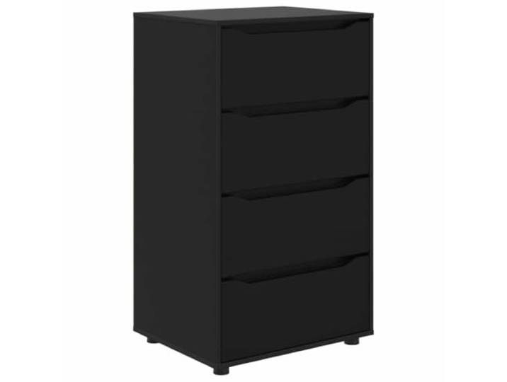 Heofavd Schubladenschrank Schwarz 60 x 48 x 105 cm Standschrank