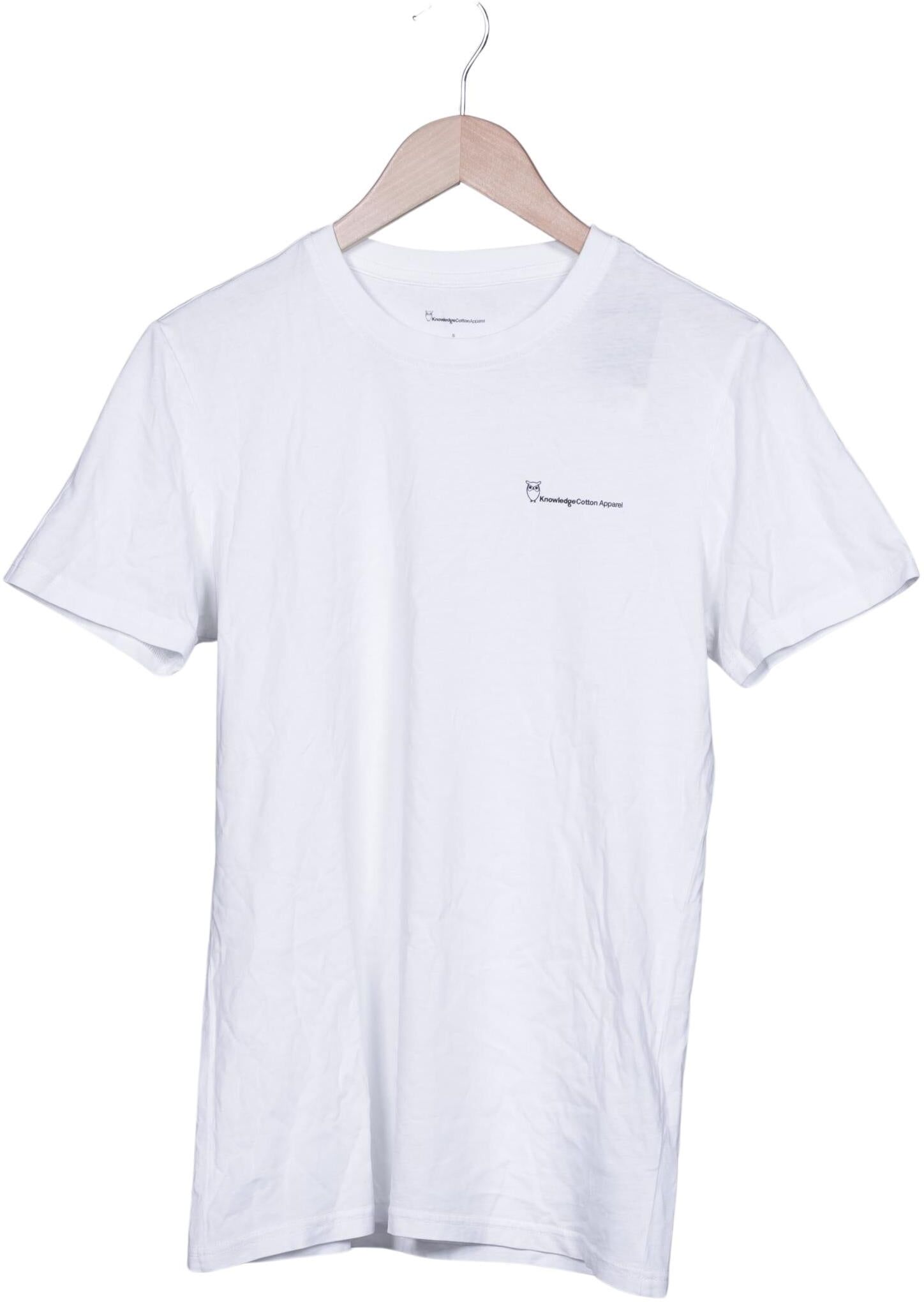 Knowledge Cotton Apparel Herren T-Shirt, Weiß, Gr. S, Baumwolle - Second Hand