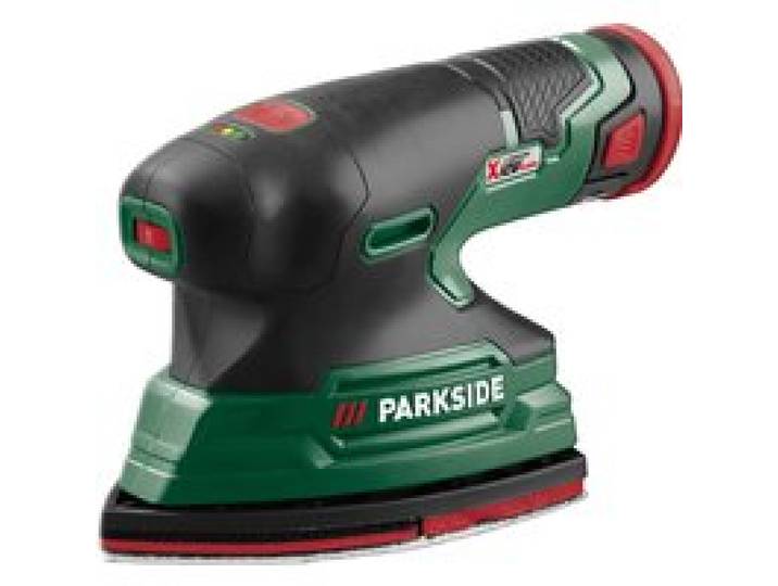 PARKSIDE® Kit de démarrage de ponceuse multi-usages sans fil 12 V « PAMS 12 B2 », avec batterie et chargeur.