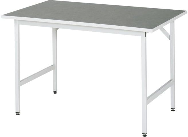 Table de travail linoléum Rau LxPxH 1250x800x800-850mm (06-500L80-12.12)