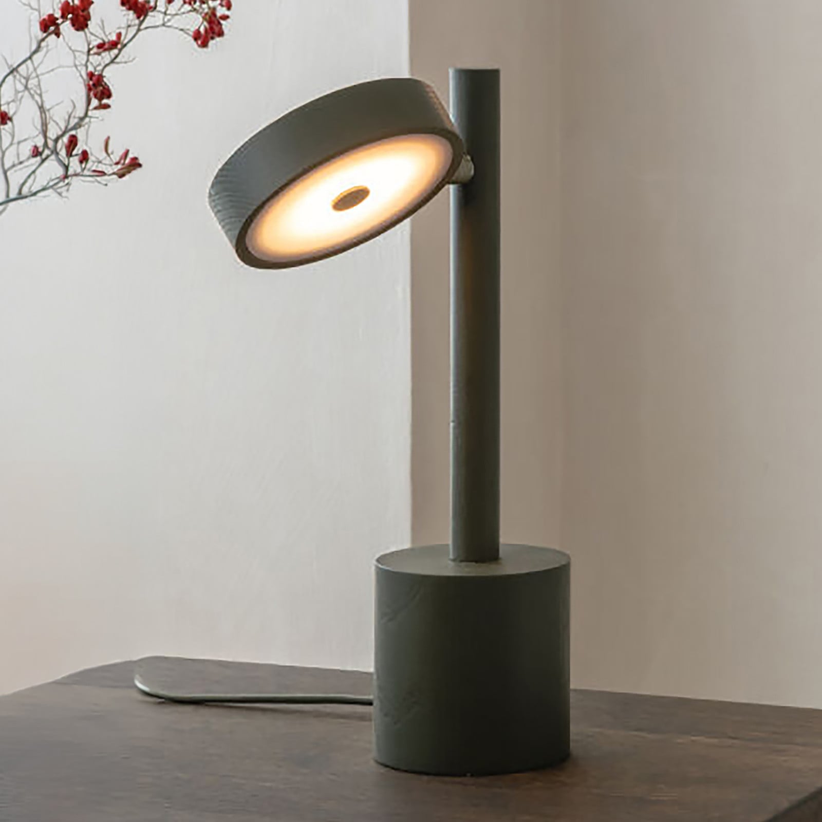 GOOD&MOJO LED-tafellamp Okinawa groen, Ø 21 cm