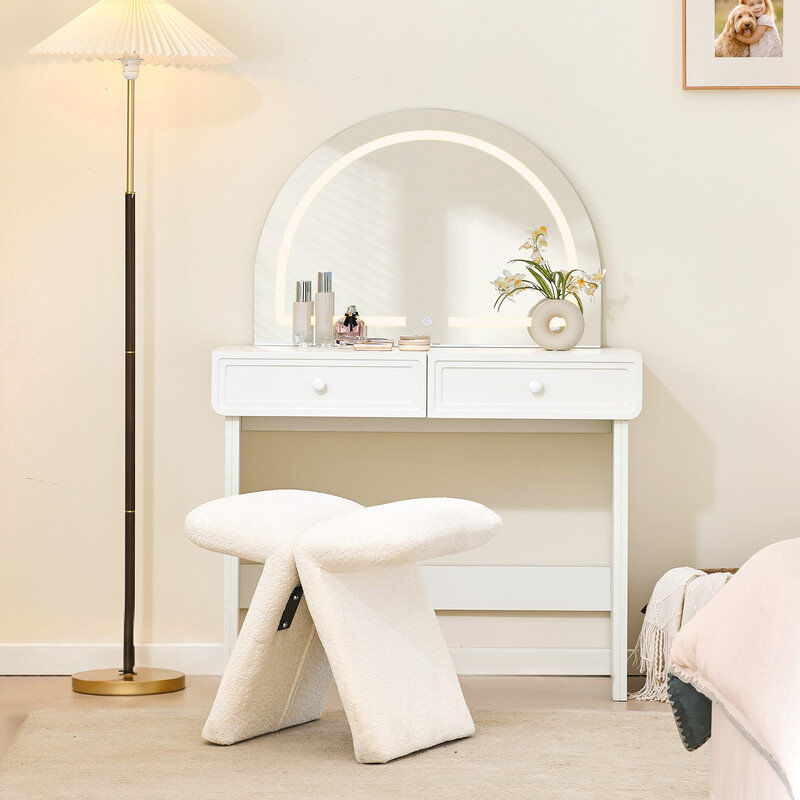 17 Stories Dressing Table White 130cm H X 94cm W X 40cm D