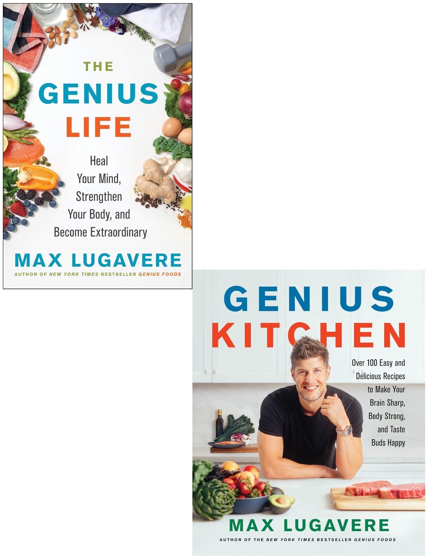 Harper The Genius Life, Genius Kitchen 2 Books Collection Set by Max Lugavere
